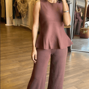 Pants cafe tejido