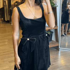 Vestido negro terciopelo