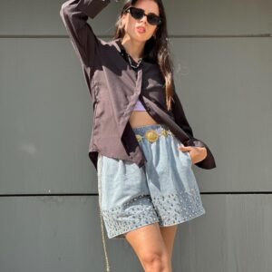 Short de Mezclilla con Brillos