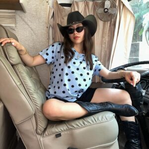Blusa Polka Azul