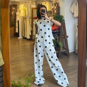 Blusa Polka Dots Blanca
