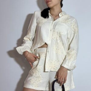 Blusa con Brillos Blanca