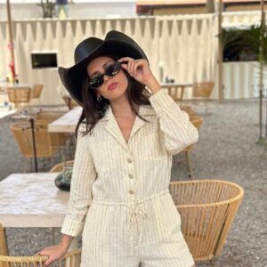Jumpsuit Corto Marfil