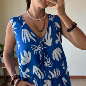 Chaleco Palmeras Azul