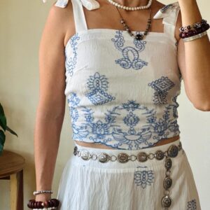 Top Blanco Bordado