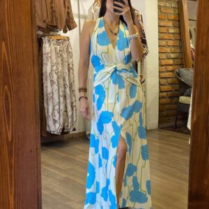 Vestido Floral Azul