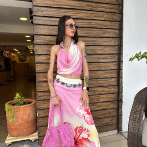Top Rosa Escotado