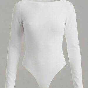 Body Licra Blanca Manga Larga