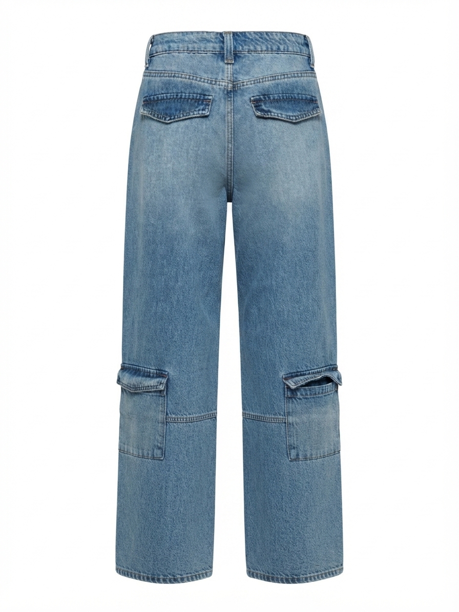 Jeans Cargo Mezclilla - Imagen 2