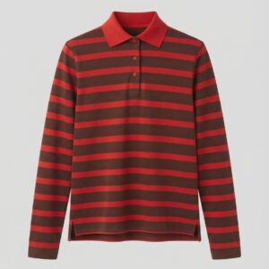 Camisa Polo Rayas Rojas y Cafés