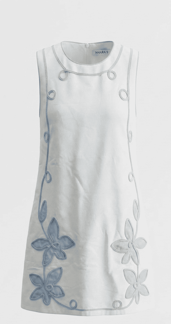 Vestido Blanco Bordado
