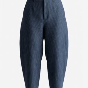 Pantalon Rayas Barrel Mezclilla