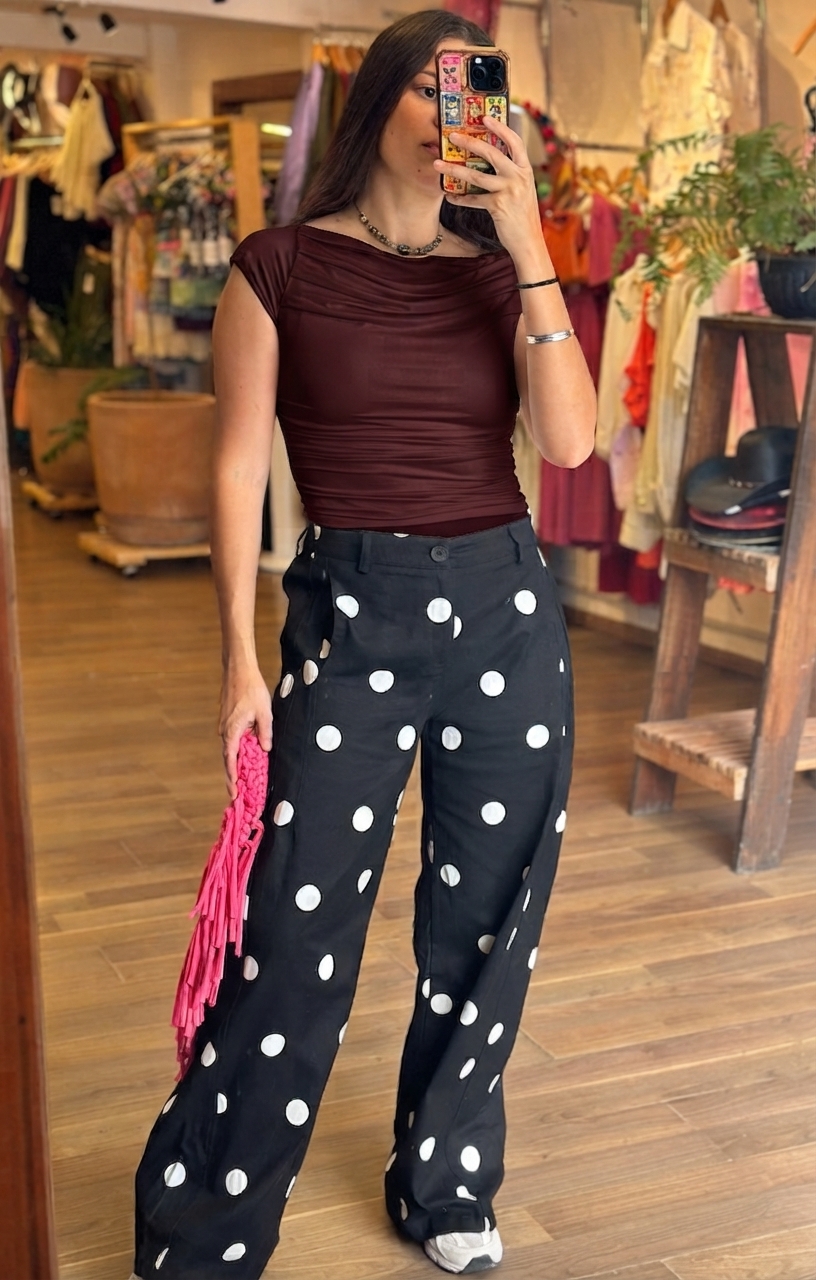 Blusa Fruncida Vino - Imagen 3