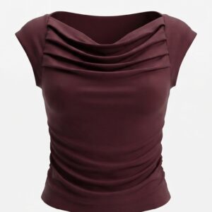 Blusa Fruncida Vino