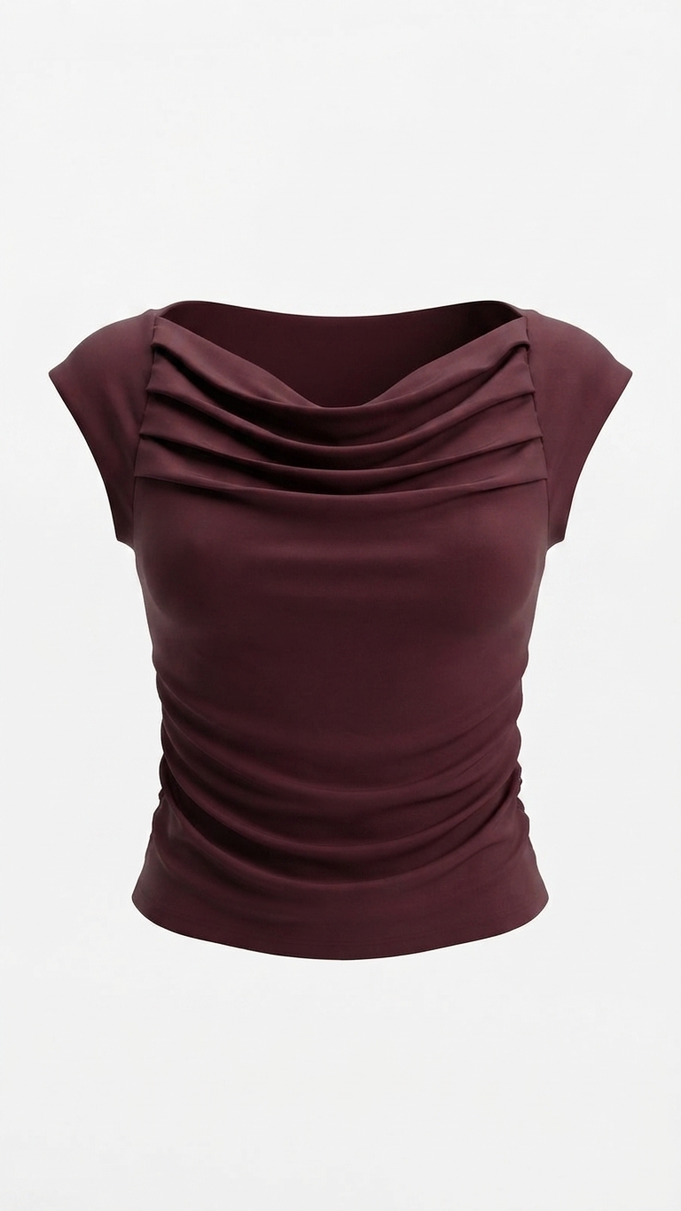 Blusa Fruncida Vino