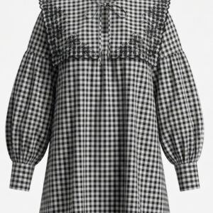 Vestido Gingham Print Corto