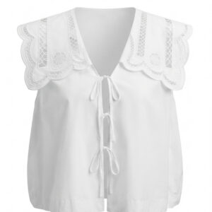 Blusa Blanca Cuello Bobo