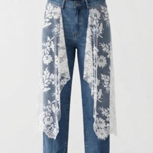 Pantalon Mezclilla Encaje